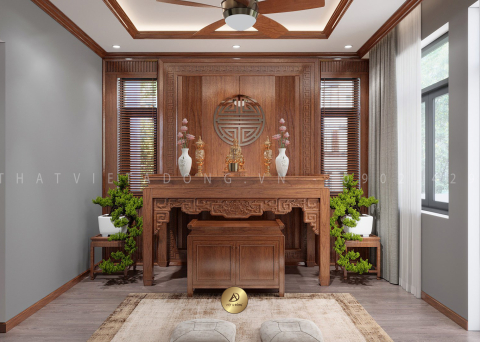 Bàn thờ gỗ óc chó BT-01